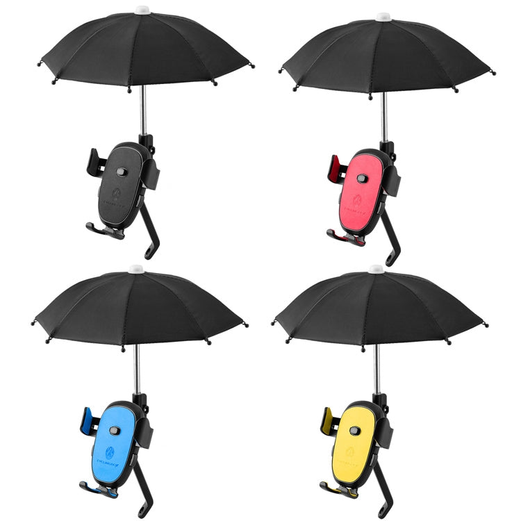 CYCLINGBOX BG-2935 Bicycle Mobile Phone Bracket With Umbrella Waterproof Navigation Electric Car Mobile Phone Frame, Style: Rearview Mirror Installation (Red) - free shipping - PMC TechLife - Order now!