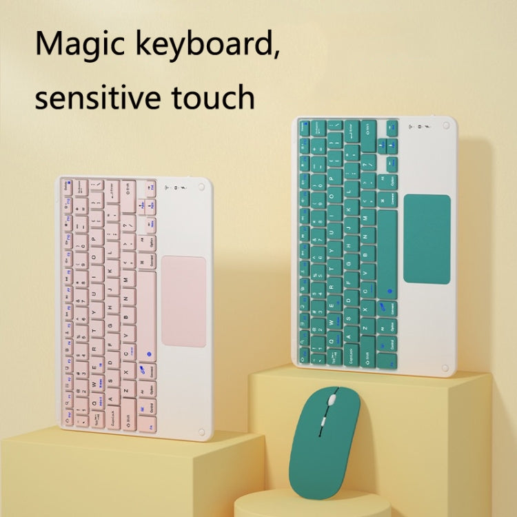 871 9.7 Inch Portable Tablet Bluetooth Keyboard With Touchpad + Mouse Set for iPad(Yellow + Mouse) - Universal by PMC Jewellery | Online Shopping South Africa | PMC Jewellery