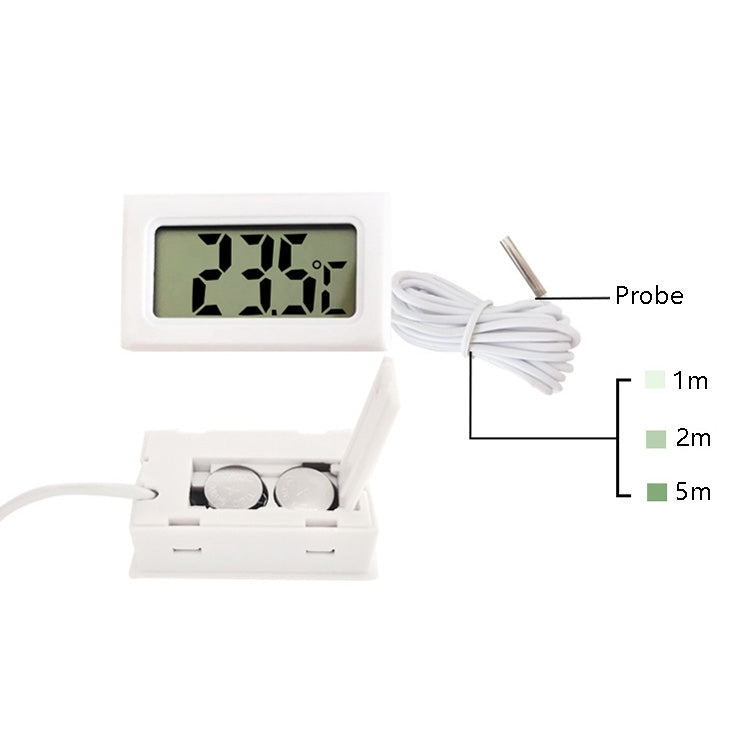 Fish Tank Digital Thermometer Waterproof Probe Electronic Measuring Thermometer, Line Length: 1m (Black) - free shipping - PMC TechLife - Order now!