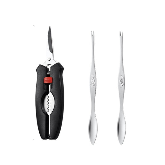 Crab Tool 304 Stainless Steel Crab Fork Crab Scissors Crab Needle,Style: 2 Fork 1 Knife - Gadgets by PMC Jewellery | Online Shopping South Africa | PMC Jewellery | Buy Now Pay Later Mobicred