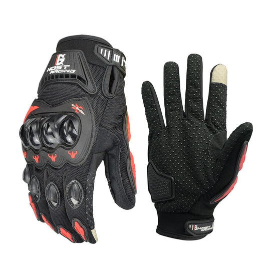 GHOST RACING GR-ST04 Motorcycle Gloves Anti-Fall Full Finger Riding Touch Gloves, Size: M(Red) - Locomotive Gloves by GHOST RACING | Online Shopping South Africa | PMC Jewellery | Buy Now Pay Later Mobicred