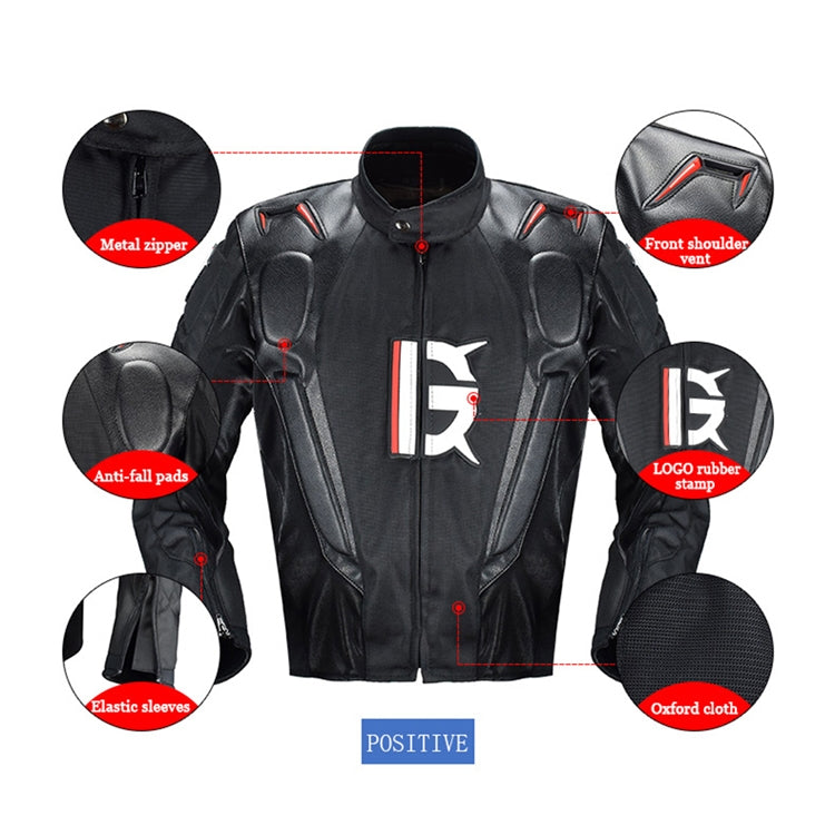 GHOST RACING GR-Y09 Motorcycle Four Seasons Racing Suit Locomotive Riding Anti-Fall Rally Suit, Size: XL(Black) - Protective Gear by GHOST RACING | Online Shopping South Africa | PMC Jewellery | Buy Now Pay Later Mobicred