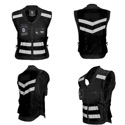 GHOST RACING GR-Y06 Motorcycle Riding Vest Safety Reflective Vest, Size: M(Black) - Protective Gear by GHOST RACING | Online Shopping South Africa | PMC Jewellery | Buy Now Pay Later Mobicred