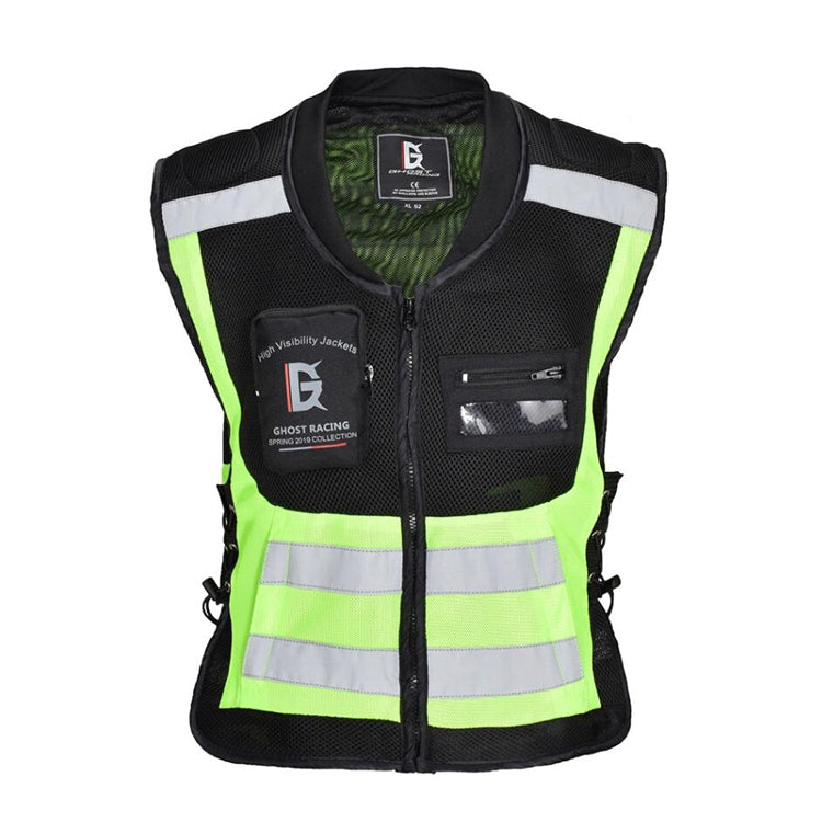 GHOST RACING GR-Y06 Motorcycle Riding Vest Safety Reflective Vest, Size: L(Fluorescent Green) - Protective Gear by GHOST RACING | Online Shopping South Africa | PMC Jewellery | Buy Now Pay Later Mobicred