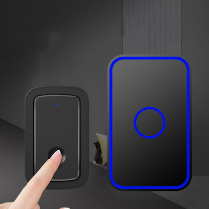CACAZI A19 1 For 4 Wireless Music Doorbell without Battery, Plug:EU Plug(Black) - Wireless Doorbell by CACAZI | Online Shopping South Africa | PMC Jewellery