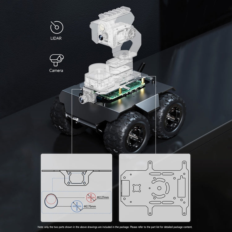 Waveshare WAVE ROVER Flexible Expandable 4WD Mobile Robot Chassis, Onboard ESP32 Module(UK Plug) - Robotics Accessories by Waveshare | Online Shopping South Africa | PMC Jewellery | Buy Now Pay Later Mobicred