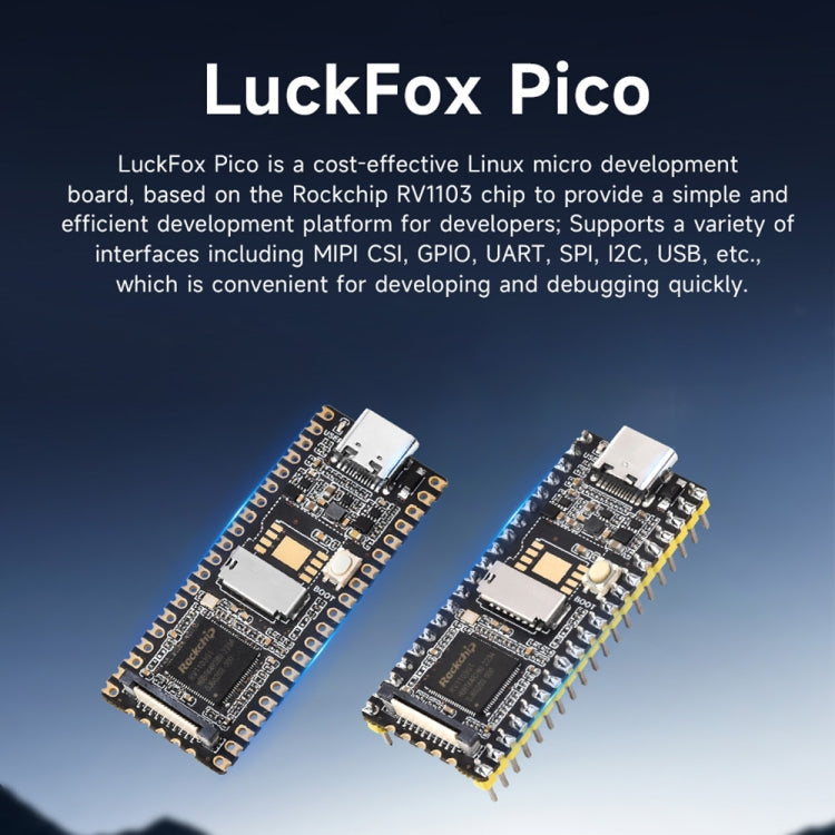 Waveshare LuckFox Pico RV1103 Linux Micro Development Board with Header - Boards & Shields by Waveshare | Online Shopping South Africa | PMC Jewellery | Buy Now Pay Later Mobicred