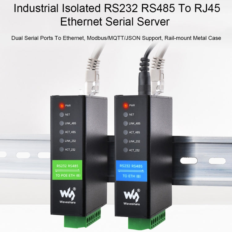 Waveshare RS232 RS485 To RJ45 Ethernet Serial Server, Spec: RS232 RS485 TO ETH (B) - Other Accessories by Waveshare | Online Shopping South Africa | PMC TechLife | Buy Now Pay Later Mobicred
