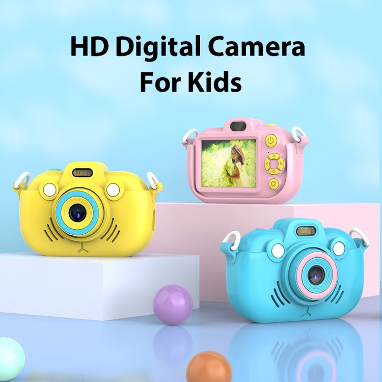 DC502 2.4-Inch 16X Zoom 2.7K Video Recording Children Digital Camera, Color: Yellow + 32G(US Plug) - Children Cameras by PMC Jewellery | Online Shopping South Africa | PMC Jewellery | Buy Now Pay Later Mobicred