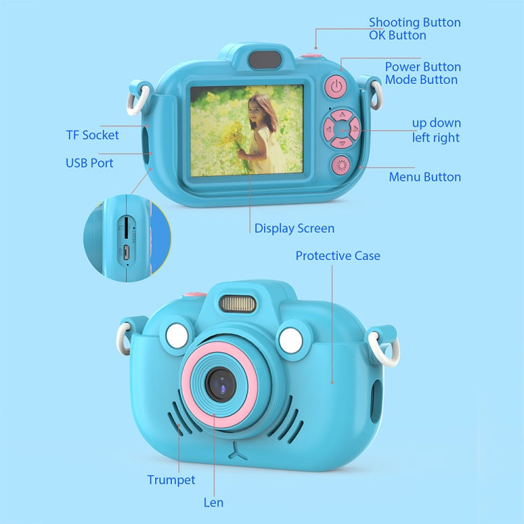 DC502 2.4-Inch 16X Zoom 2.7K Video Recording Children Digital Camera, Color: Pink No Card(AU Plug) - Children Cameras by PMC Jewellery | Online Shopping South Africa | PMC Jewellery | Buy Now Pay Later Mobicred