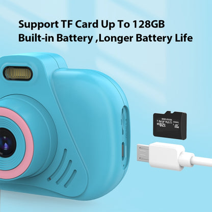 DC502 2.4-Inch 16X Zoom 2.7K Video Recording Children Digital Camera, Color: Blue + 32G(EU Plug) - Children Cameras by PMC Jewellery | Online Shopping South Africa | PMC Jewellery | Buy Now Pay Later Mobicred