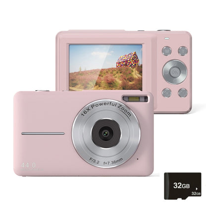 DC403L-AF 2.4-Inch 16X Zoom HD Digital Camera Mini Children Photography Camera US Plug(Pink+32G) - Children Cameras by PMC Jewellery | Online Shopping South Africa | PMC Jewellery | Buy Now Pay Later Mobicred