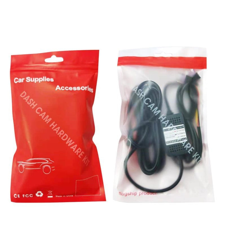 H516 Recording Step-down Line Shrinkage Video Car Charger Line Parking Monitoring Three-Core Power Cord, Model: With Fuse(Mini Right Elbow) - Cables & Connectors by PMC Jewellery | Online Shopping South Africa | PMC Jewellery | Buy Now Pay Later Mobicred