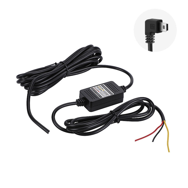 H516 Recording Step-down Line Shrinkage Video Car Charger Line Parking Monitoring Three-Core Power Cord, Model: Without Fuse(Mini Right Elbow) - Cables & Connectors by PMC Jewellery | Online Shopping South Africa | PMC Jewellery | Buy Now Pay Later Mobicred