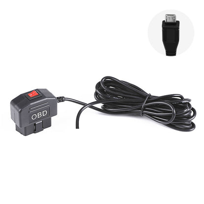 H508 OBD Car Charger Driving Recorder Power Cord 12/24V To 5V With Switch Low Pressure Protection Line, Specification: Micro Straight - Cables & Connectors by PMC Jewellery | Online Shopping South Africa | PMC Jewellery | Buy Now Pay Later Mobicred