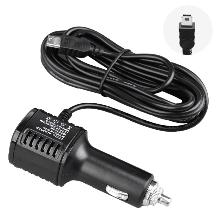 H519 Car Charger Driving Recorder Power Cord Dual USB With Display Charging Line, Specification: Mini Straight - Cigar Socket by PMC Jewellery | Online Shopping South Africa | PMC Jewellery | Buy Now Pay Later Mobicred