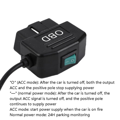 H507 Driving Recorder OBD Step-down Line Car ACC Three-Core Power Cord 12/24V To 5V 3A Low Pressure Protection Line, Specification: Micro Right Elbow - Cables & Connectors by PMC Jewellery | Online Shopping South Africa | PMC Jewellery | Buy Now Pay Later Mobicred