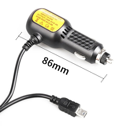 2 PCS H515 Car Charger Driving Recorder Power Cord Navigation With USB Port Cigarette Lighter Vehicle Charging Wire, Specification: Line 2.5A+USB 2.4A(Mini Right Elbow) - Cigar Socket by PMC Jewellery | Online Shopping South Africa | PMC Jewellery | Buy Now Pay Later Mobicred