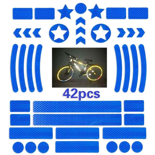 Bicycle Honeycomb Reflective Sticker Night Reflective Logo Grid Stripe Warning Strip(Blue) - Decorative Accessories by PMC Jewellery | Online Shopping South Africa | PMC Jewellery | Buy Now Pay Later Mobicred