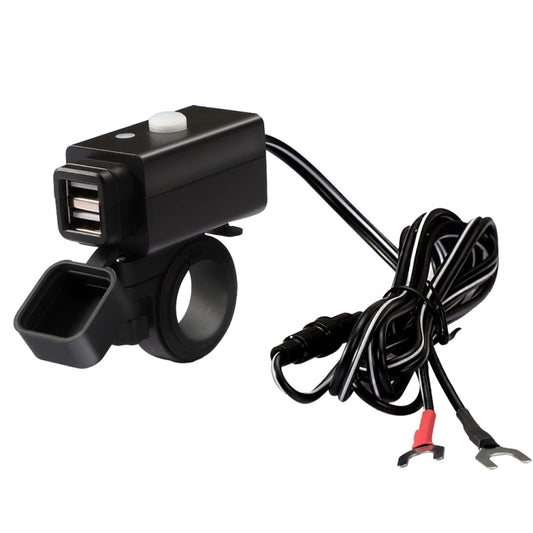 C082 Motorcycle Mobile Phone Charger Waterproof USB Charger With Switch Indicator - Battery Charger by PMC Jewellery | Online Shopping South Africa | PMC Jewellery | Buy Now Pay Later Mobicred