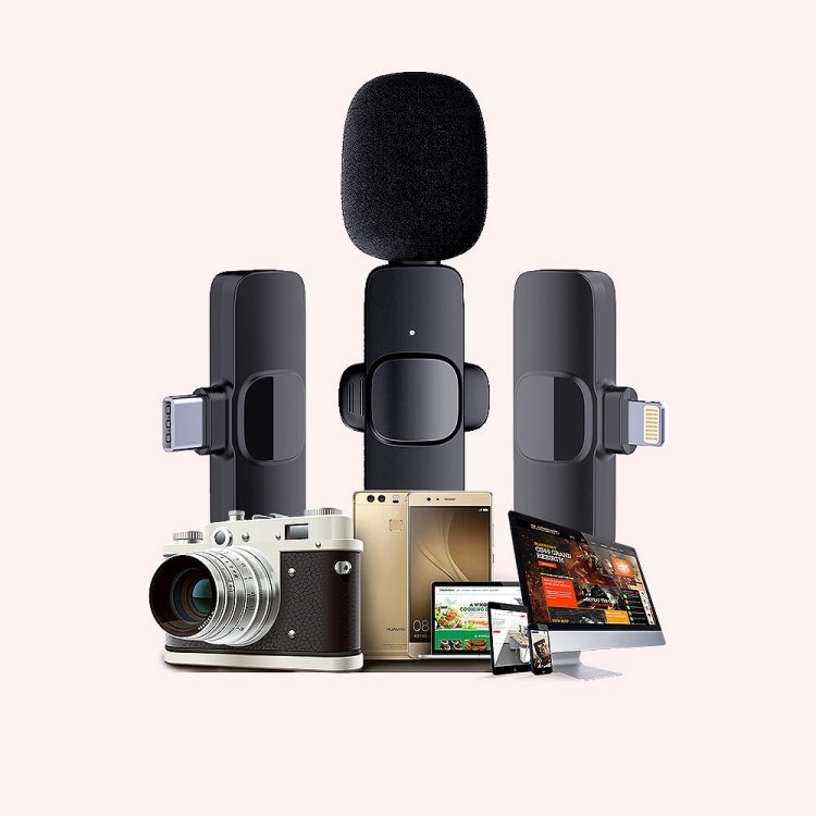 Lavalier Wireless Microphone Mobile Phone Live Video Shooting Small Microphone, Specification: 8 Pin Direct 1 To 1 - Microphone by PMC Jewellery | Online Shopping South Africa | PMC Jewellery | Buy Now Pay Later Mobicred