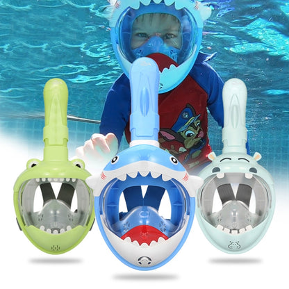 Cartoon Kids Full Dry Diving Mask Swimming Anti-Fog Snorkeling Mask, Size: XS(Hippo) - Diving Mask by PMC Jewellery | Online Shopping South Africa | PMC Jewellery | Buy Now Pay Later Mobicred