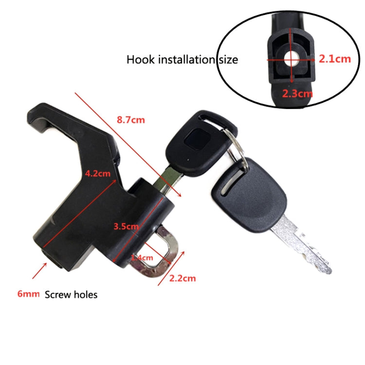 3 Sets Motorcycle Helmet Fixed Lock Hook(Black) - Helmets by PMC Jewellery | Online Shopping South Africa | PMC Jewellery | Buy Now Pay Later Mobicred