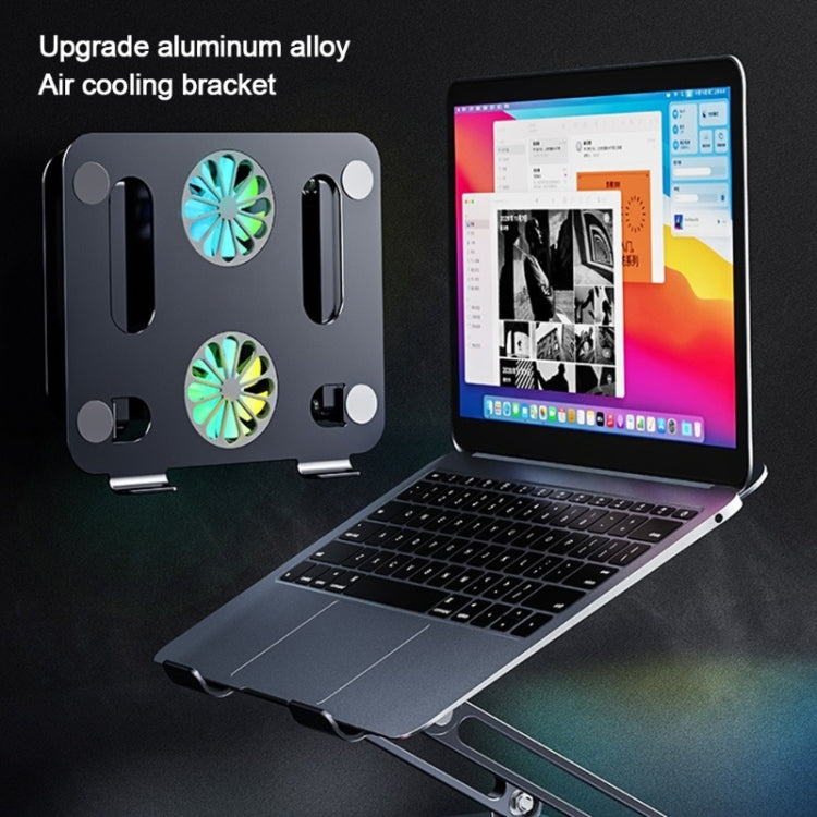 BONERUY P43F Aluminum Alloy Folding Computer Stand Notebook Cooling Stand, Colour: Grey - Cooling Pads by BONERUY | Online Shopping South Africa | PMC Jewellery | Buy Now Pay Later Mobicred