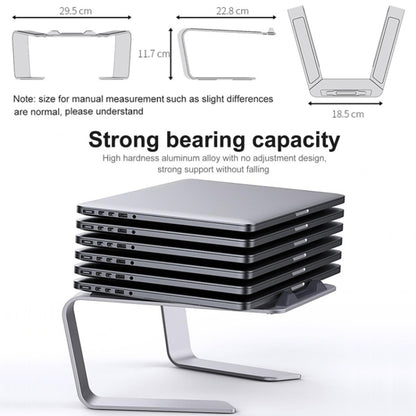 BONERUY P49 Aluminium Alloy Heat-Dissipating Notebook Holder Storage Heightened Holder(Grey) - Laptop Stand by BONERUY | Online Shopping South Africa | PMC Jewellery | Buy Now Pay Later Mobicred