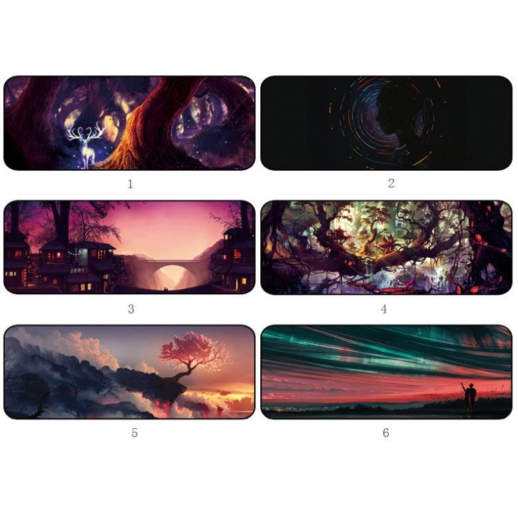 Hand-Painted Fantasy Pattern Mouse Pad, Size: 300 x 800 x 5mm Seaming(5 Volcanic Tree) - Mouse Pads by PMC TechLife | Online Shopping South Africa | PMC TechLife | Buy Now Pay Later Mobicred