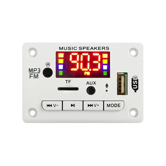 5V Car Color Display Audio Bluetooth MP3 Decoder Board(White) - Car MP3 & MP4 & MP5 by PMC Jewellery | Online Shopping South Africa | PMC Jewellery | Buy Now Pay Later Mobicred