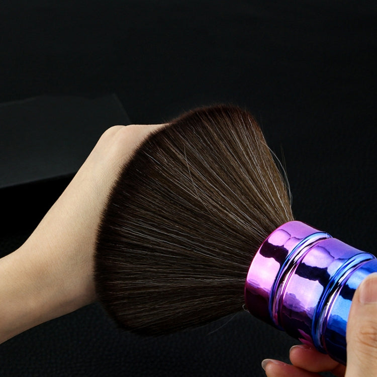 Electroplating Broken Hair Brush Haircut Neck Cleaning Brush( Round Handle Silver) - free shipping - PMC TechLife - Order now!