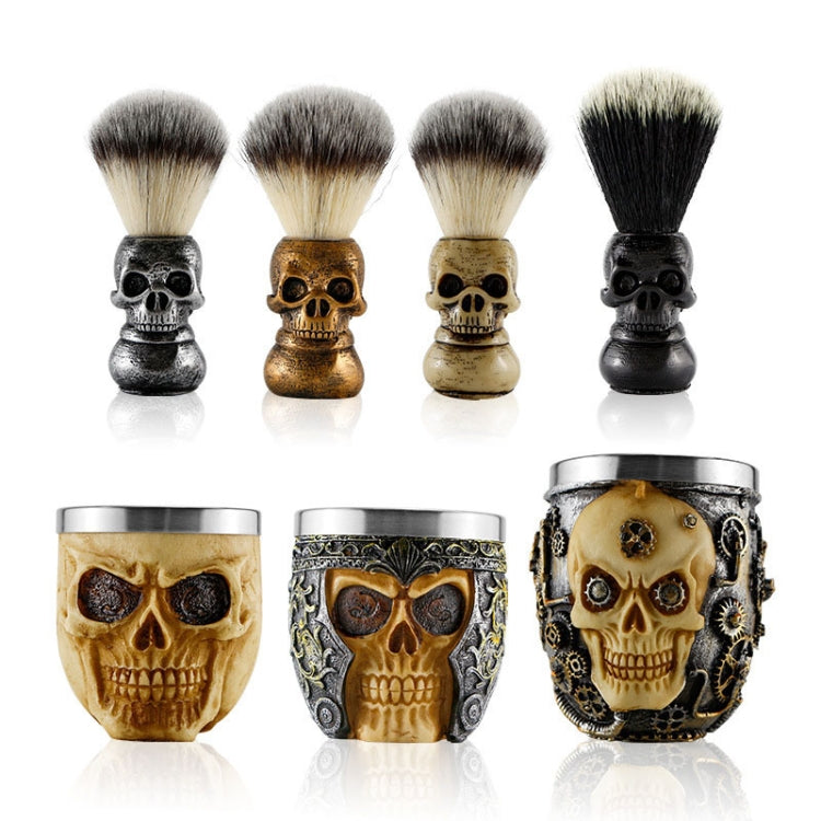 Skull Cleansing Shaving and Foaming Tools, Color Classification: Beard Brush Golden - free shipping - PMC TechLife - Order now!