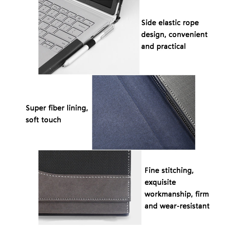 PU Leather Laptop Protective Sleeve For Microsoft Surface Book 2 13.5 inches(Deep Blue) - Other by PMC Jewellery | Online Shopping South Africa | PMC Jewellery | Buy Now Pay Later Mobicred