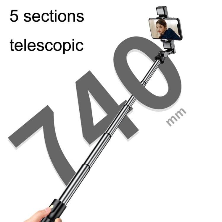 K12D Live Beauty Bluetooth Tripod Selfie Stick(Black) - Selfie Sticks by PMC Jewellery | Online Shopping South Africa | PMC Jewellery | Buy Now Pay Later Mobicred