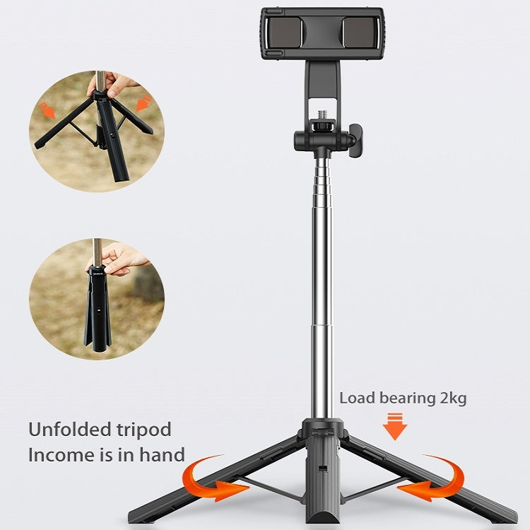 CYKE Folding Telescopic Mobile Phone Broadcast Stand Tripod, Specification: A31E-1.1m (With Light) - Stand by CYKE | Online Shopping South Africa | PMC Jewellery | Buy Now Pay Later Mobicred