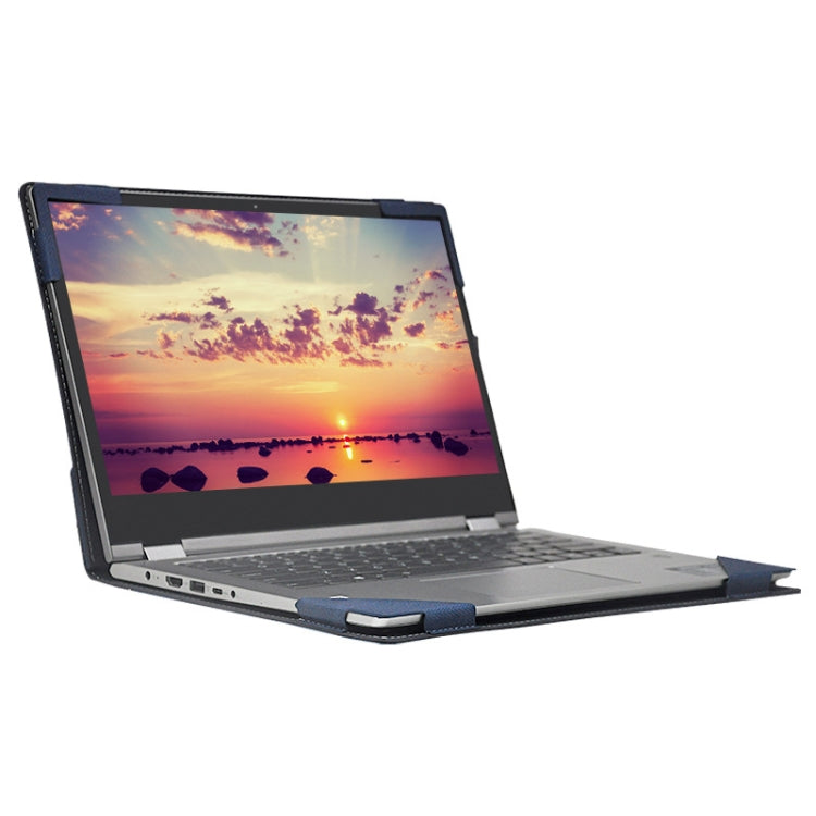 Laptop PU Leather Protective Case For IdeaPad C340 14 inch(Dark Gray) - 14.1 inch by PMC Jewellery | Online Shopping South Africa | PMC Jewellery | Buy Now Pay Later Mobicred