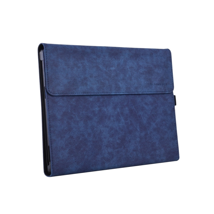 13 inch Leather Tablet Protective Case For Microsoft Surface Pro X, Color: Dark Blue - 13.3 inch by PMC Jewellery | Online Shopping South Africa | PMC Jewellery | Buy Now Pay Later Mobicred