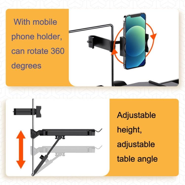 SHUNWEI SD-1528 Car Seat Back Computer Rack(Black) - Auto Fastener & Clips by SHUNWEI | Online Shopping South Africa | PMC Jewellery | Buy Now Pay Later Mobicred