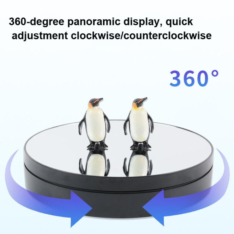 25cm Adjustable Speed Electric Rotating Display Stand Video Shooting Props Turntable(Black Mirror) -  by PMC TechLife | Online Shopping South Africa | PMC TechLife | Buy Now Pay Later Mobicred