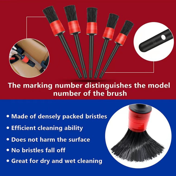 19 PCS / Set Car Wheel Cleaning Brush Interior Detail Brush - Car washing supplies by PMC Jewellery | Online Shopping South Africa | PMC Jewellery | Buy Now Pay Later Mobicred