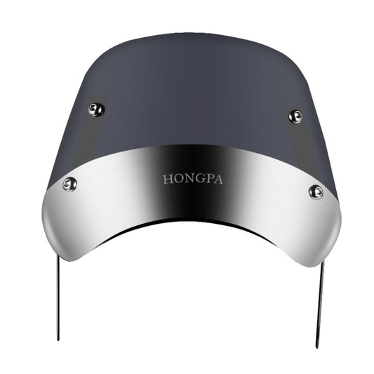 HONGPA DY-002 5-7 Inch Retro Motorcycle Modified PC Windshield(Black) - Others by HONGPA | Online Shopping South Africa | PMC Jewellery | Buy Now Pay Later Mobicred