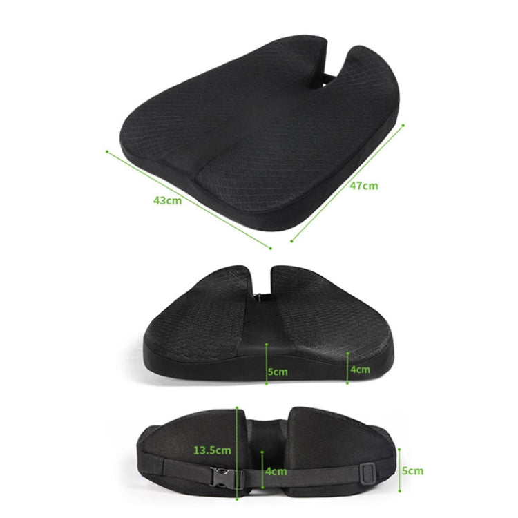 QFC060 V-shaped Car Memory Foam Non-slip Seat Cushion(Grey) - Seat Accessories by PMC TechLife | Online Shopping South Africa | PMC TechLife | Buy Now Pay Later Mobicred