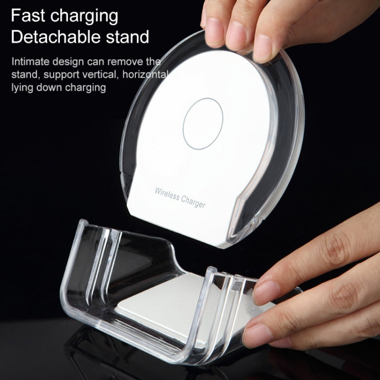 2pcs A9199 10W 3 in 1 Vertical LED Crystal Wireless Charger(White) - Wireless Charger by PMC Jewellery | Online Shopping South Africa | PMC Jewellery | Buy Now Pay Later Mobicred