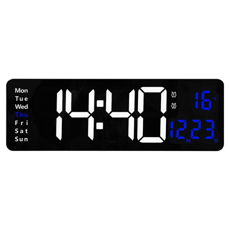 6626 Living Room Wall-Mounted Large Screen Display LED Digital Clock, Color: Blue Temperature - Wall Clock by PMC Jewellery | Online Shopping South Africa | PMC Jewellery