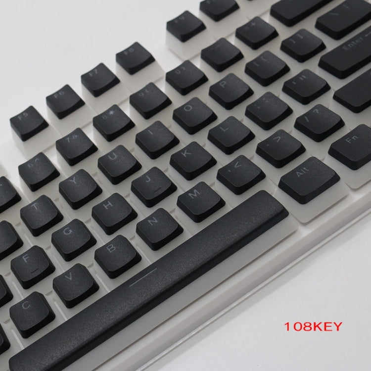 Pudding Double-layer Two-color 108-key Mechanical Translucent Keycap(Gray) - Silicone / Sticker by PMC Jewellery | Online Shopping South Africa | PMC Jewellery | Buy Now Pay Later Mobicred