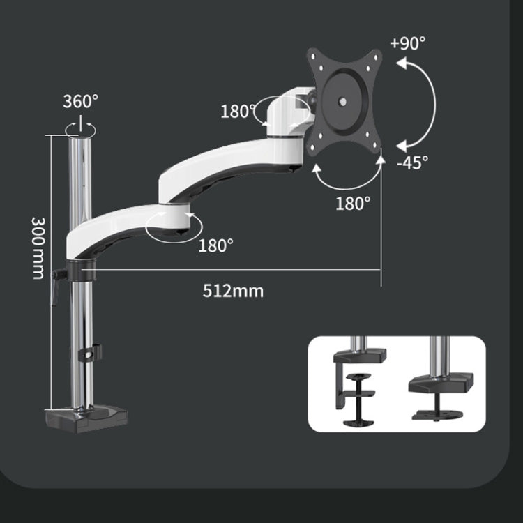 Gibbon Mounts FE112 Aluminum Alloy Lifting and Rotating LCD Computer Monitor Bracket(Perforation) - Laptop Stand by PMC Jewellery | Online Shopping South Africa | PMC Jewellery | Buy Now Pay Later Mobicred