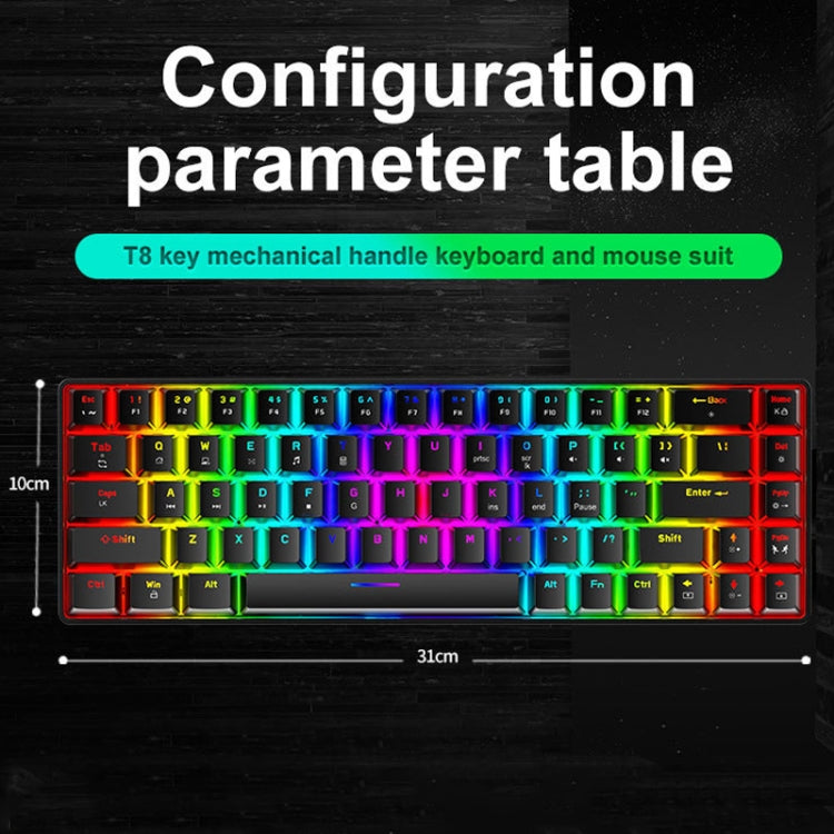 ZIYOU LANG T8 68 Keys RGB Luminous Gaming Mechanical Keyboard, Cable Length:1.6m(White Red Shaft) - Wired Keyboard by ZIYOU LANG | Online Shopping South Africa | PMC Jewellery | Buy Now Pay Later Mobicred