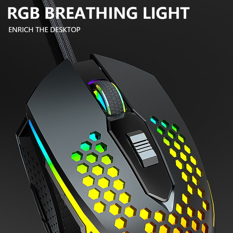 LEAVEN S50 6Keys Macro Definition Programmable RGB Lighted Gaming Wired Mouse, Cable Length: 1.5m(White) - Wired Mice by LEAVEN | Online Shopping South Africa | PMC Jewellery | Buy Now Pay Later Mobicred