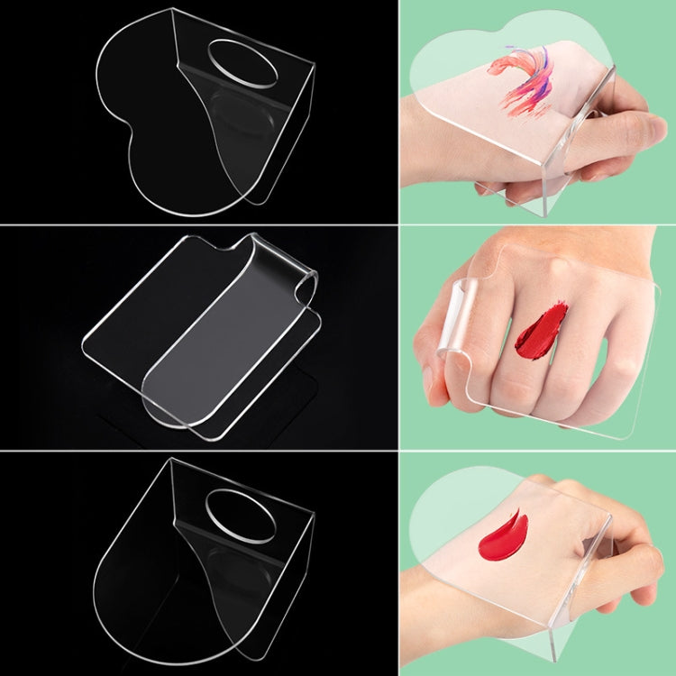 Acrylic Makeups Manicure Transparent Palette With Color Stick, Specification: Love Plate+Stick - Nail Art Equipment by PMC Jewellery | Online Shopping South Africa | PMC Jewellery | Buy Now Pay Later Mobicred